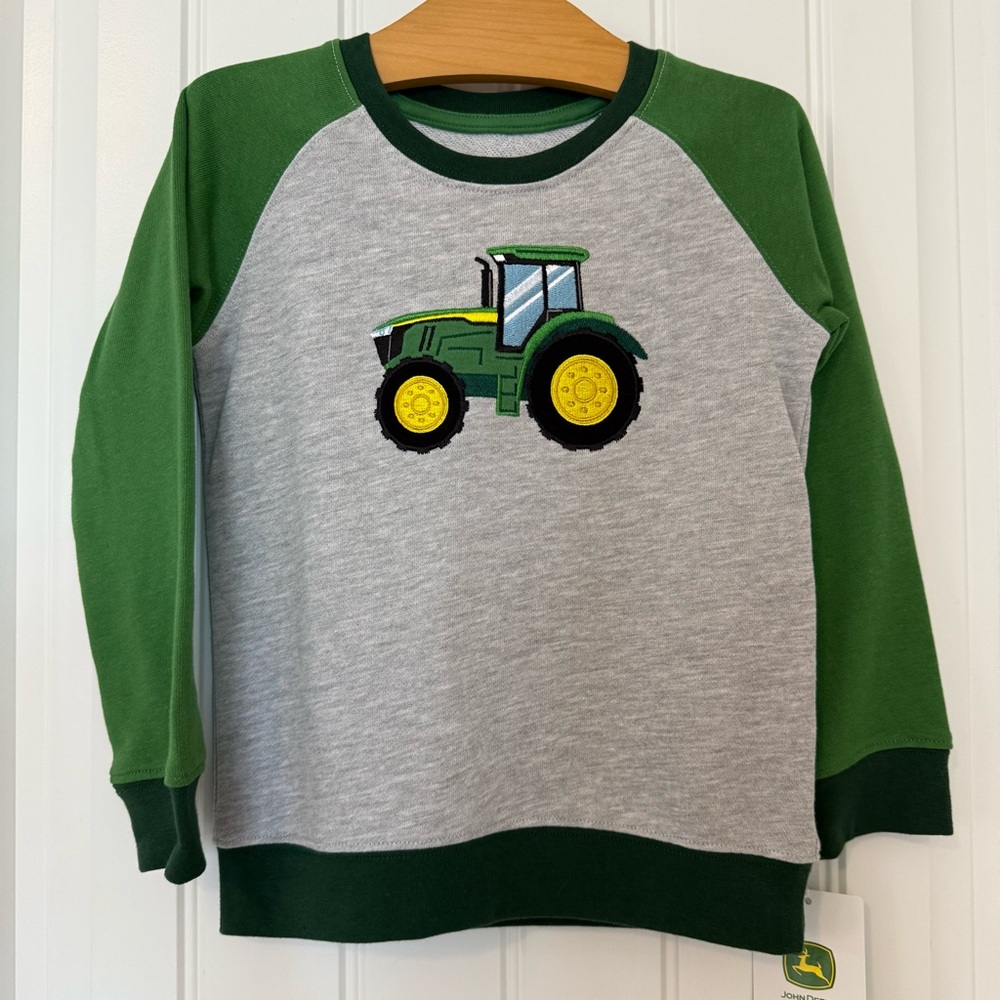 NWT John Deere Boys Tractor Crewneck Sweatshirt